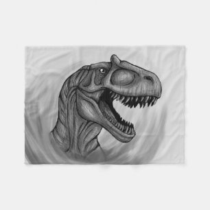 Allosaurus Sketch Fleece Blanket