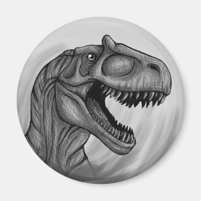 Allosaurus Sketch Magnet (Front)