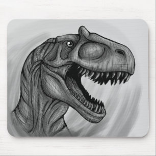 Allosaurus Sketch Mouse Pad