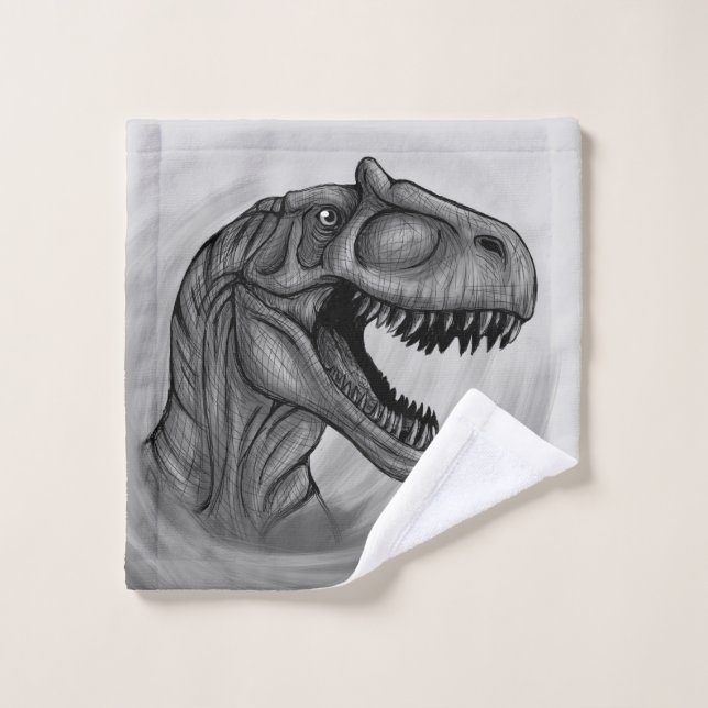 Allosaurus Sketch Wash Cloth (Wash Cloth)