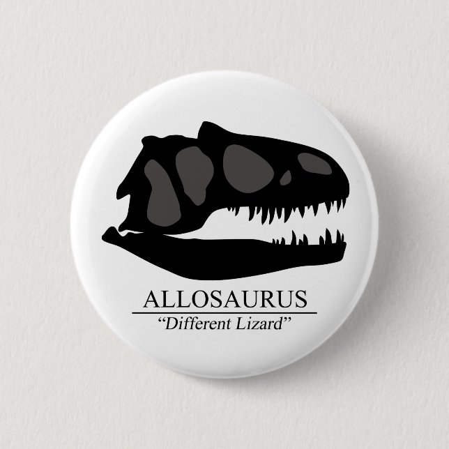 Allosaurus Skull 6 Cm Round Badge (Front)