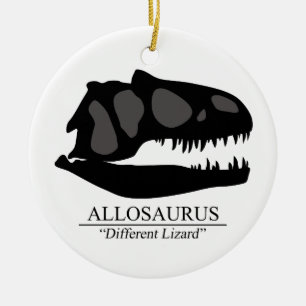 Allosaurus Skull Ceramic Tree Decoration