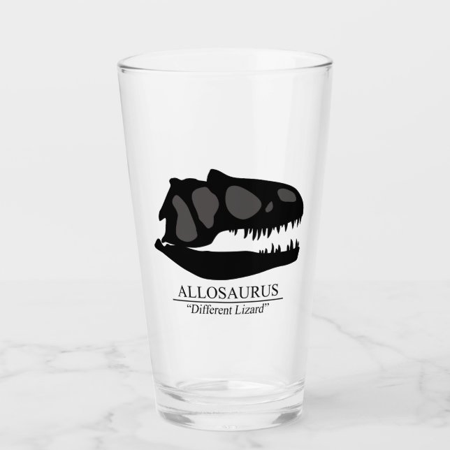 Allosaurus Skull Glass (Front)