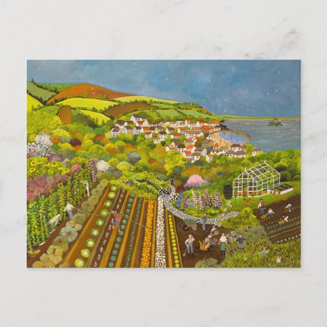 Allotment above Mousehole Postcard (Front)