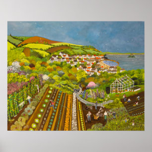 Allotment above Mousehole Poster