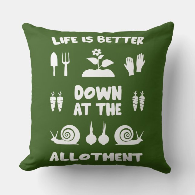 Allotment Gardening Cushion (Front)