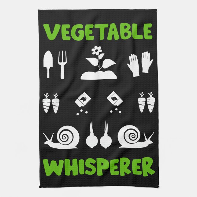 Allotment Gardening Tea Towel (Vertical)