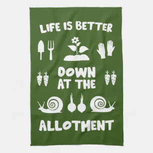 Allotment Gardening Tea Towel