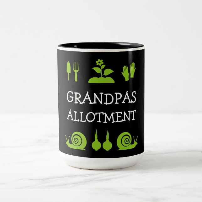 Allotment Gardening Two-Tone Coffee Mug (Center)