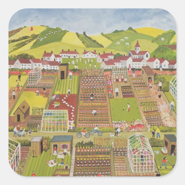 Allotments 2 square sticker (Front)
