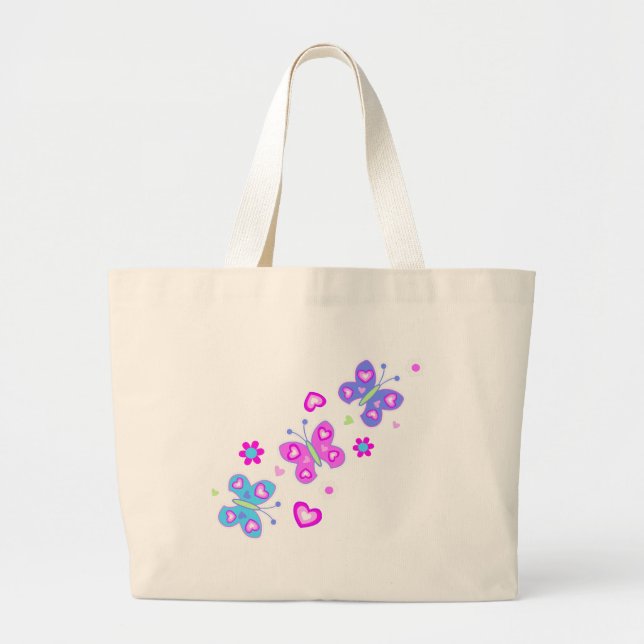 allover butterfly.ai - Customised Large Tote Bag (Front)