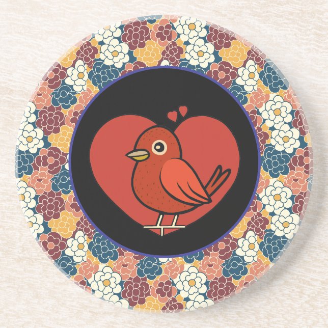allover flower design coaster (Front)