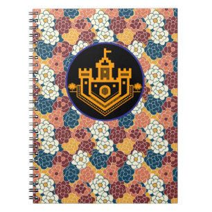 allover flower design notebook