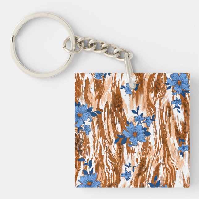 allover flowers key ring (Front)