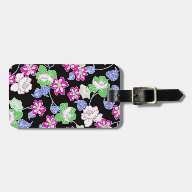 allover flowers luggage tag (Front Horizontal)