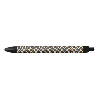 allover geometrical design black ink pen