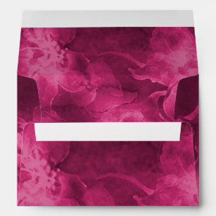 Allover Magenta Pink Watercolor Flowers Envelopes