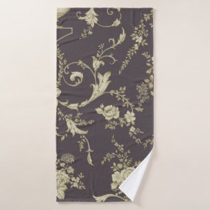 Allover multi motif flowers ornament Seamless patt Bath Towel