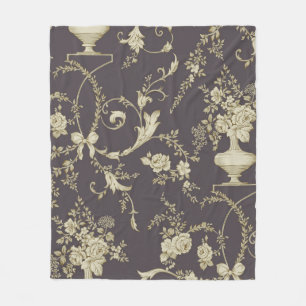 Allover multi motif flowers ornament Seamless patt Fleece Blanket