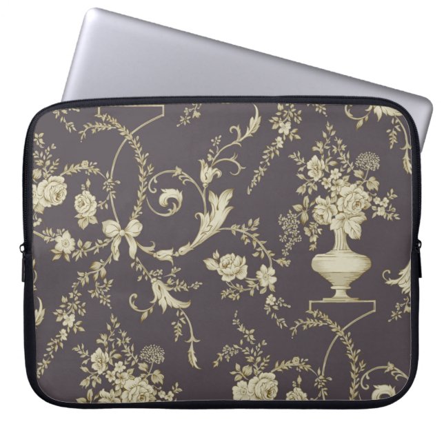 Allover multi motif flowers ornament Seamless patt Laptop Sleeve (Front)