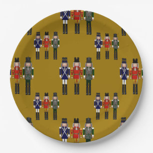 Allover Nutcrackers, Gold-Paper Party Plates