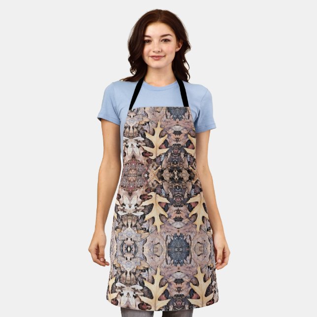 Allover Print Apron Autumn Leaves #2 (Worn)