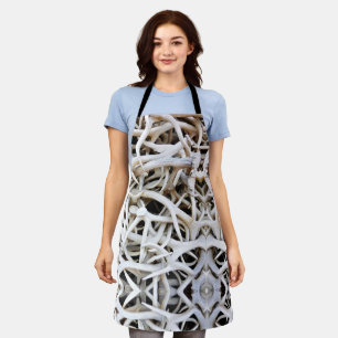 Allover Print Apron Elk Antlers