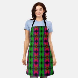 Allover Print Apron Northern Lights Abstract