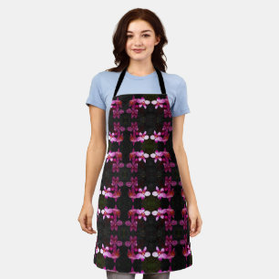 Allover Print Apron Purple Orchid Trio