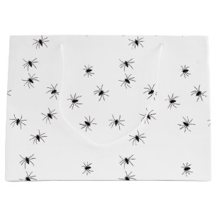 Allover Spiders Halloween Large Gift Bag
