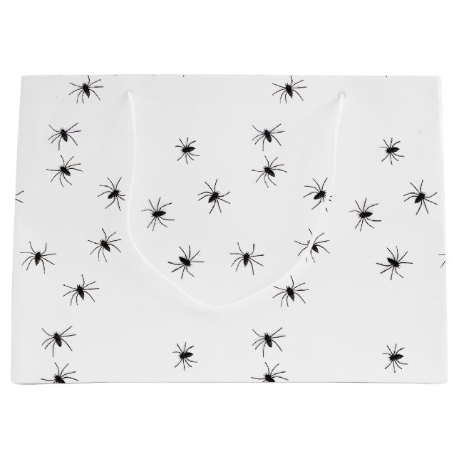 Allover Spiders Halloween Large Gift Bag (Front)