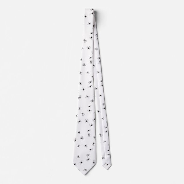Allover Spiders Halloween Tie (Front)