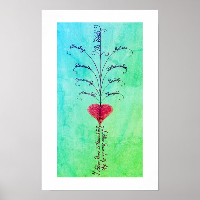 Allow Peace Affirmation Wall Art (Front)
