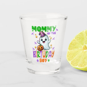 "alloween Ghost Birthday Boy Mummy Spooky Fun  Shot Glass