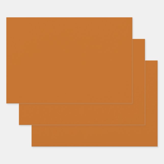 Alloy orange (solid colour) wrapping paper sheet (Set)