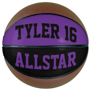 Allstar Black and Purple Personalise Basketball