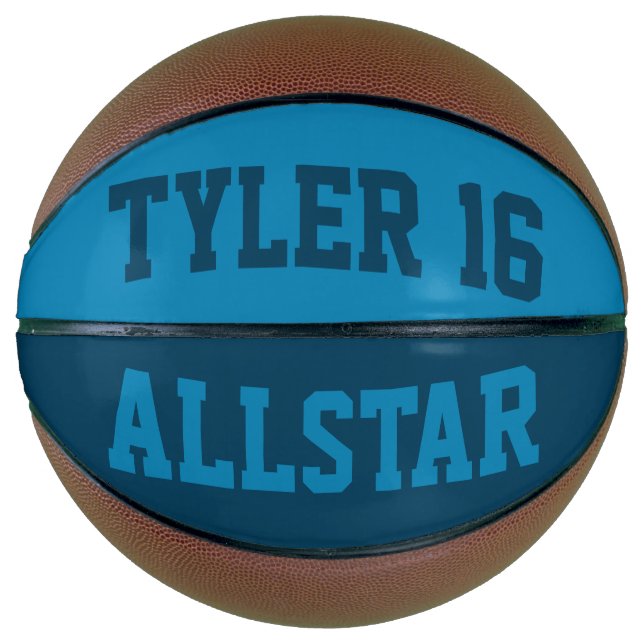 Allstar Lt Blue and Teal Basketball (Front)