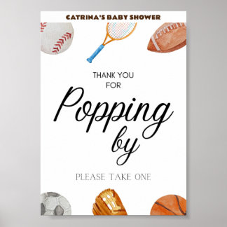Allstar Sports Baby Shower Sign 5x7