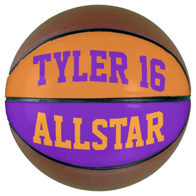 Allstar Violet and Orange Basketball (Front)