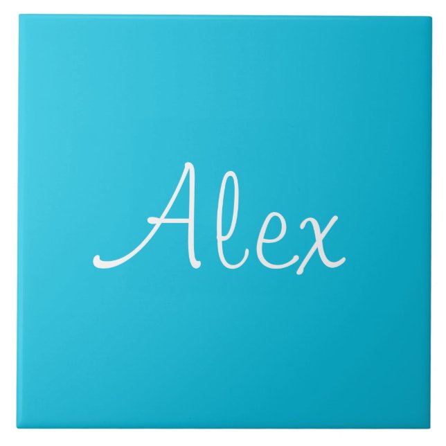 Alluring Aqua Ceramic Tile (Front)