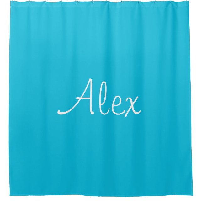 Alluring Aqua Shower Curtain (Front)