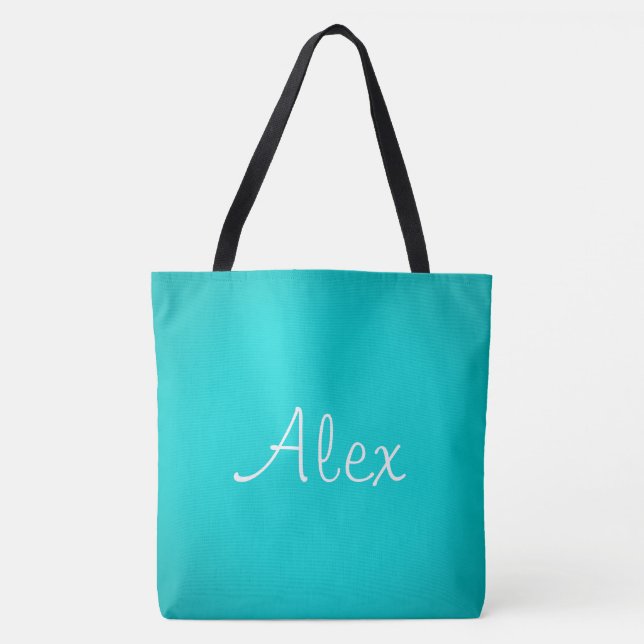 Alluring Aqua Tote Bag (Front)