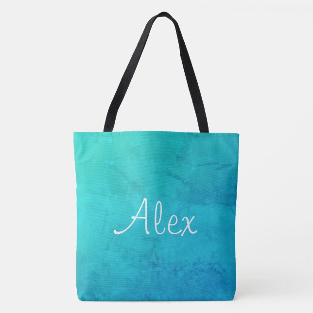 Alluring Aqua Tote Bag (Front)