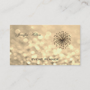 Alluring  elegant modern plain bokeh dandelion business card