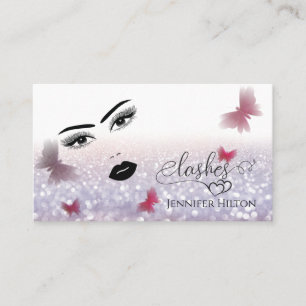 Alluring modern attractive sensual girl face business card