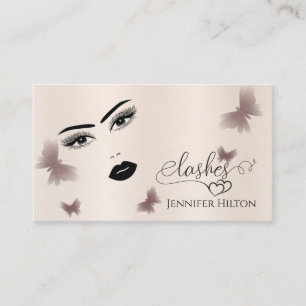 Alluring modern attractive sensual girl face business card