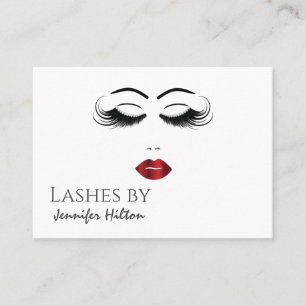 Alluring modern simple sensual girl face square business card