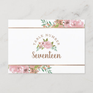Alluring Rose Vintage Dusty Pink Table Number