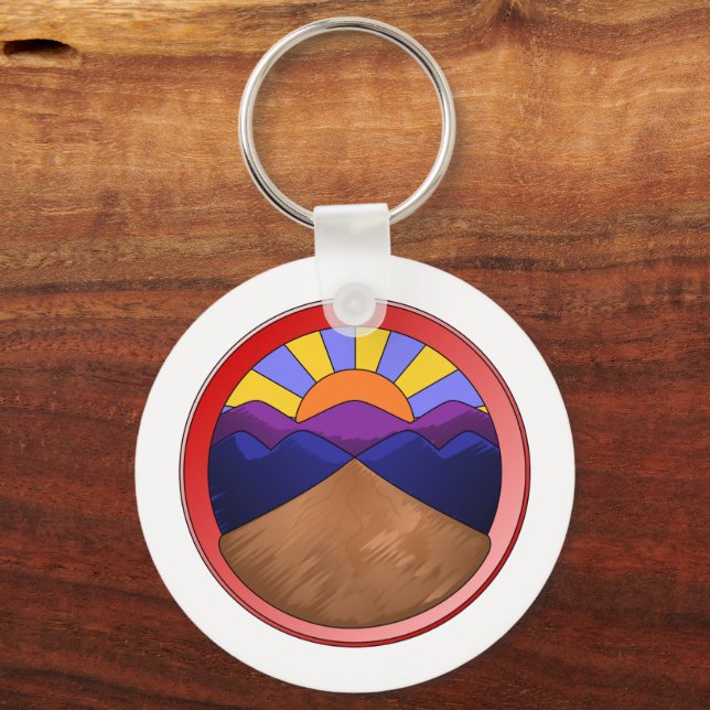 Alluvial Fan- Geology Logo Key Ring (Front)
