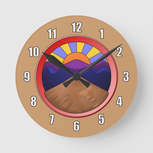 Alluvial Fan Logo Round Clock (Front)